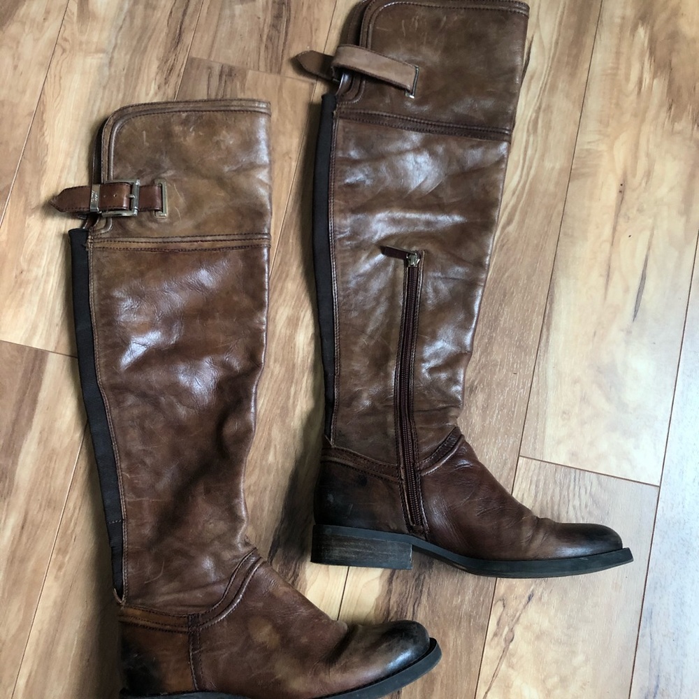 Vince Camuto Over the Knew Leather Boots